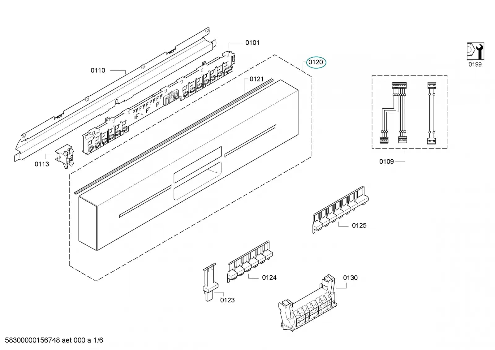 🛠️ Rám panelu, nerez myček nádobí Bosch Siemens (00706454)