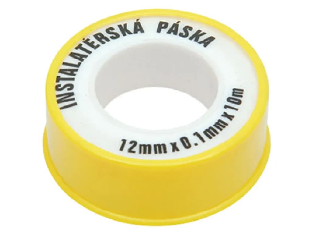 🛠️ Unipak Páska teflonová Maxitape pro vodu, topení a vzduch 12 x 0,1 mm / 10 m (-200°C až +180°C)