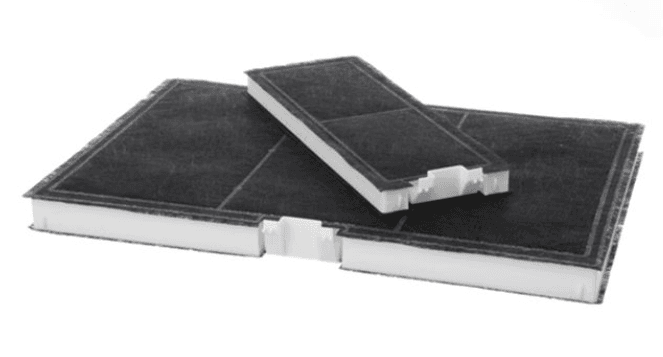🛠️ Uhlíkový filtr k odsavači par Bosch Siemens (BSH11041790) – 2 ks, rozměry 360 × 235 × 25 mm / 250 × 90 × 20 mm