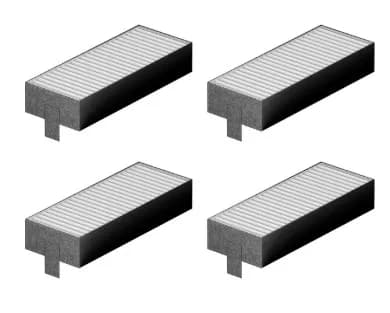 🔇 Sada akustických filtrů HEZ9VEDU0 (17004801) – 4 ks, Ø 194 mm pro ventilační varné desky Bosch/Siemens