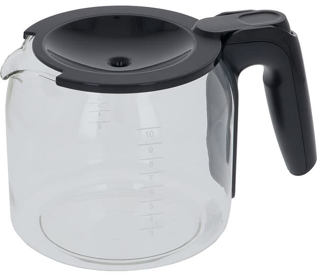 Sklenená kanvica kompletná do kávovaru Braun KF31XX, čierna