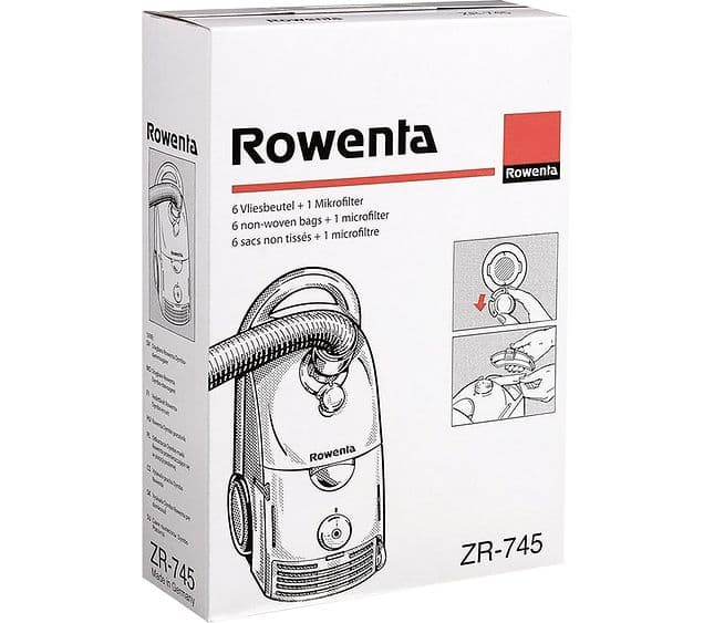 Textilné vrecká do vysávača Rowenta Dymbo ZR745 (6 ks)