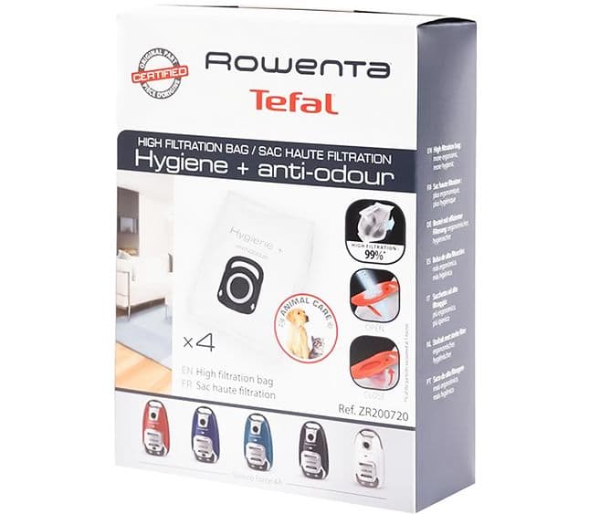 Vrecká do vysávača Rowenta Hygiene+ Anti-Odour ZR200720 (4 ks)