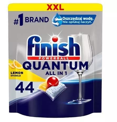 🍋 Tablety do myčky Finish Quantum ALL IN ONE Lemon Sparkle 44 ks