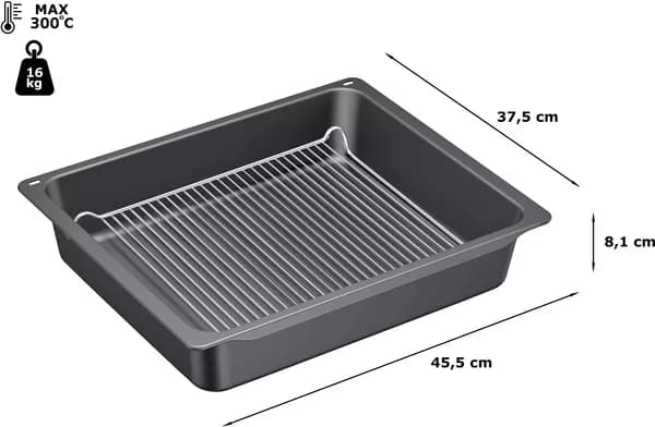 🍳 HZ633070 Profesionální pánev 455 x 375 x 81 mm / 45,5 x 37,5 x 8,1 cm do trouby Bosch Siemens (00577507)