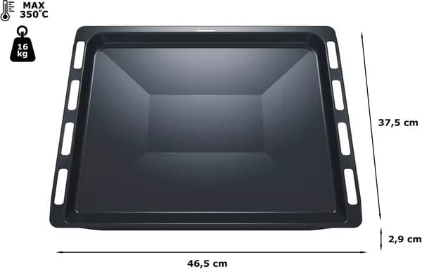 🍞 Smaltovaný pečicí plech Bosch Siemens 465×375×29 mm (HEZ431002 / 00742585)