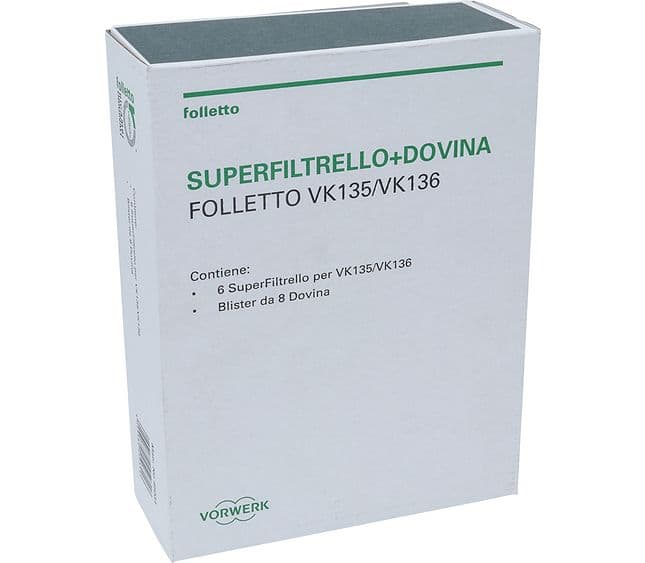 Filtračné vrecká Superfilter s vôňou Dovina do vysávača Vorwerk Kobold VK135/VK136 (6 ks)