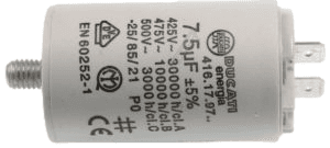⚡ Rozběhový kondenzátor 7,5µF do sušičky prádla Philco Candy Hoover – 17400101000252