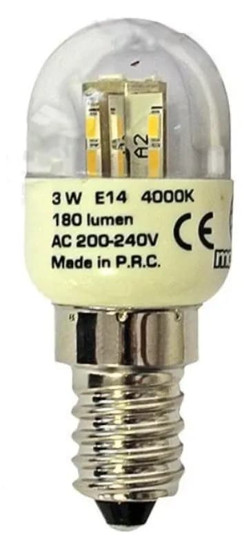 💡 LED žárovka trubka E14 / 3W v bílé barvě do chladničky – 55304083