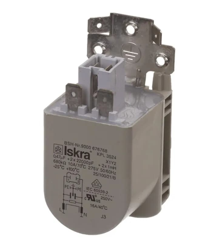 🛠️ Odrušovací kondenzátor k sušičce prádla 0,47µF – Bosch Siemens SMEG (00623842)